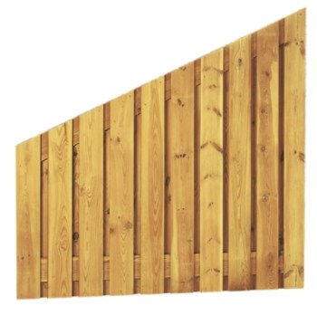 tuinschutting, schutting, tuinscherm, scherm, tuinafscheiding, afscheiding, geimpregneerd, rechtscherm, recht, rondtop, rondtopplank, geschaafd, geschaafde, planken, 180x180 cm, 120bx180h cm, de luxe, luxe, ronde top, afgeronde top